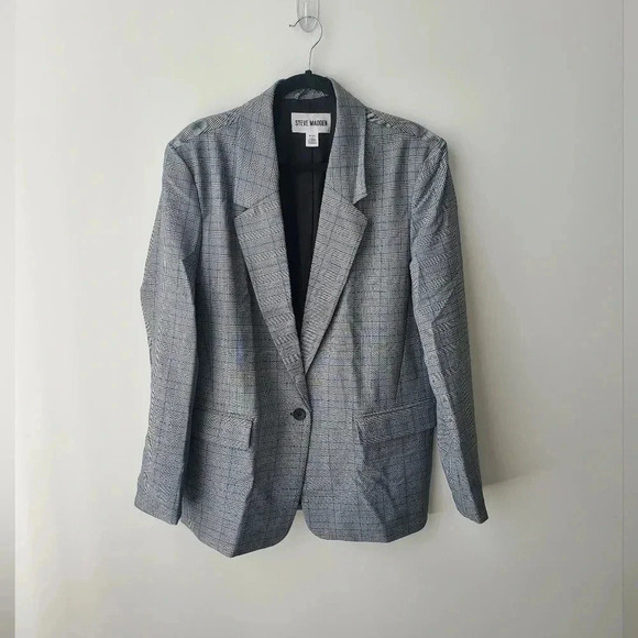 Steve Madden oversized  plaid blazer - Picture 1 of 11